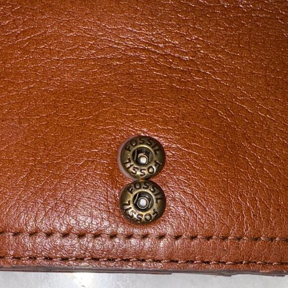 Fossil Wallet Leather Bifold Multi compartment snap zip wallet - Picture 16 of 16